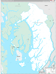 Ketchikan Gateway County Wall Map Premium Style 2026